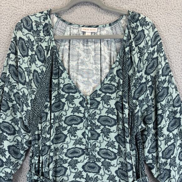 Knox Rose Dress Large Cottage Boho Peasant Beach Coastal Flare Flowy Belted 2022 - Picture 2 of 10